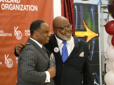 Congressman Jonathan Jackson with Journey for Justice (J4J) National Director, Jitu Brown